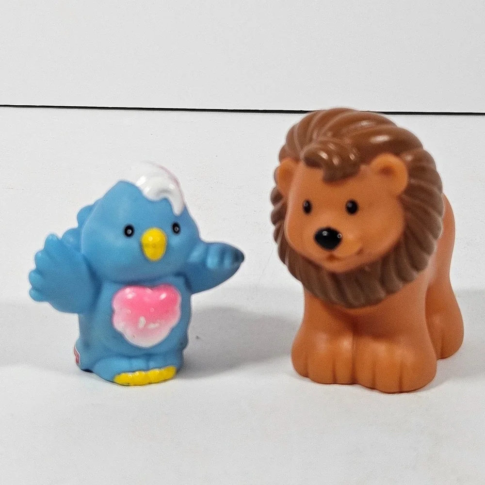 Fisher Price Little People Animal Figure Lot 8pc Zoo Farm Lion Horse Giraffe Pig
